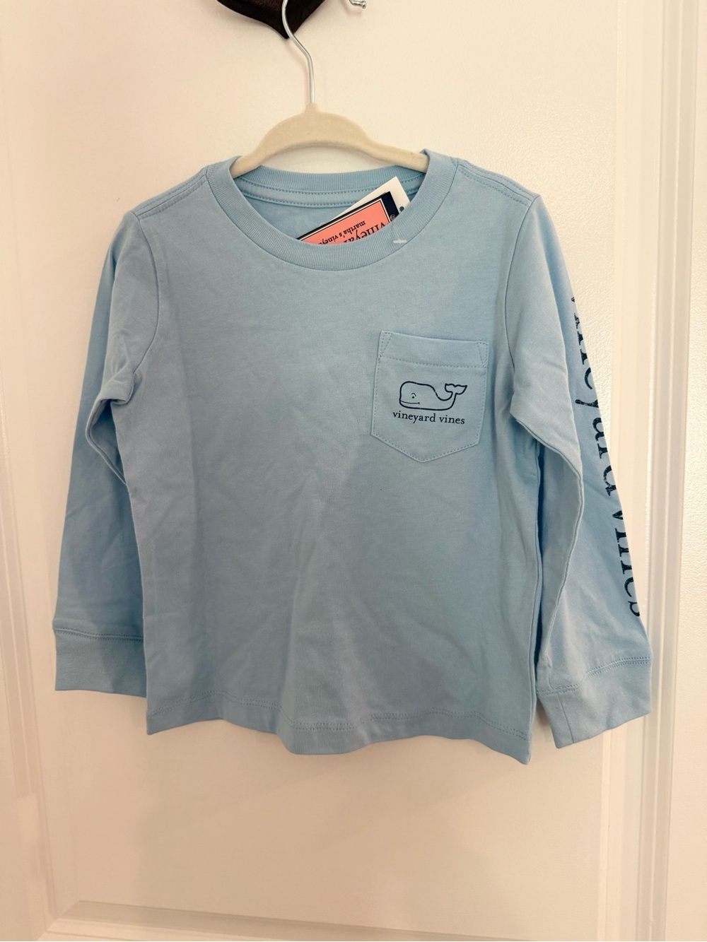 Vineyard Vines Kids Light Blue Long-Sleeve Tee with Pocket